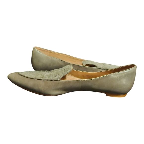 MADEWELL Smoked Graphite Taupe Calf Hair Slip-On Loafers - Size 7 - Picture 3 of 10